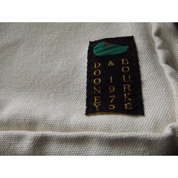 Dooney & Bourke White Canvas Shoulder Crossbody Bag Adjustable Strap & Turn Lock - Picture 4 of 15